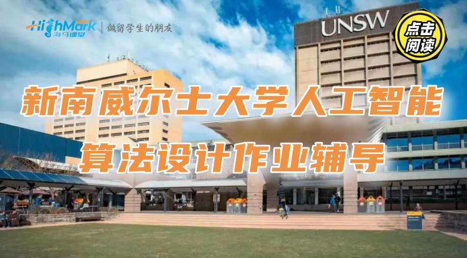 新南威尔士大学人工智能算法设计作业辅导