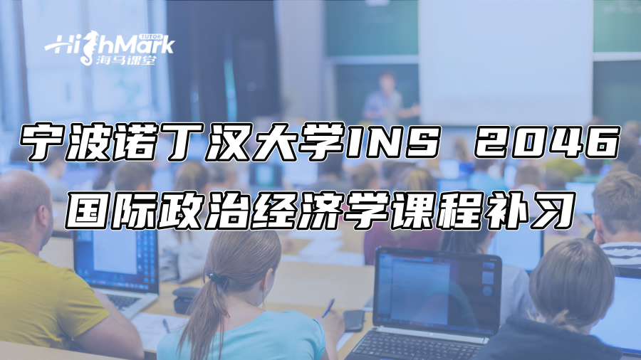 宁波诺丁汉大学INS 2046国际政治经济学课程补习